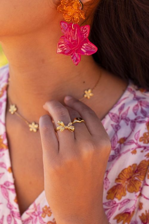 Maxi ring met knoop