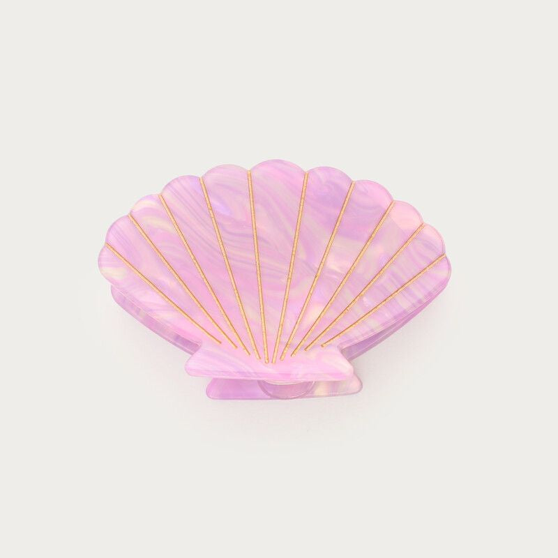 Pince à cheveux mini coquillage lilas