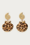 Boucles d'oreilles Mer avec coquillage imprimé léopard