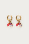 Boucles d'oreilles Mer avec perles fantaisie multicolores