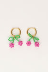 Boucles d'oreilles avec perles cerise