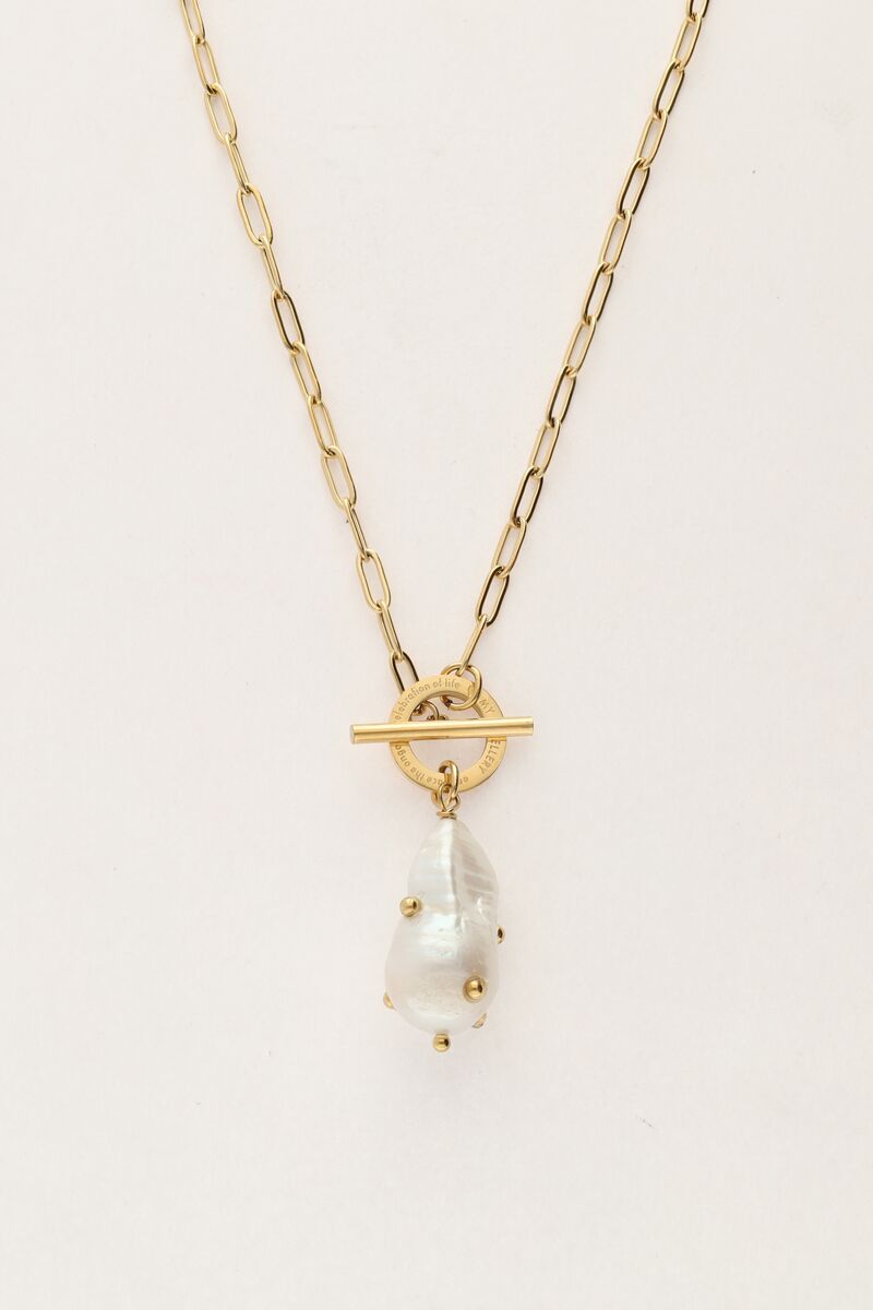 Collier maillons avec perles et clous