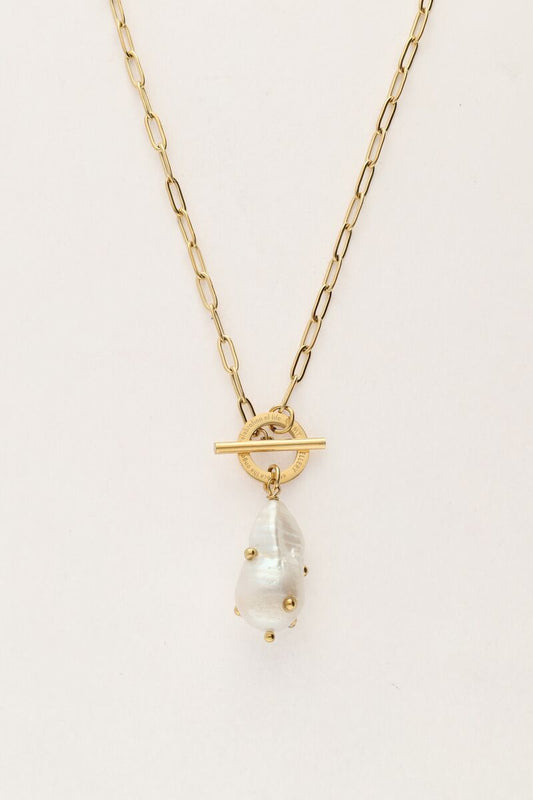 Collier maillons avec perles et clous