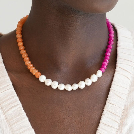 Collier de perles Nomads avec perles d'eau douce