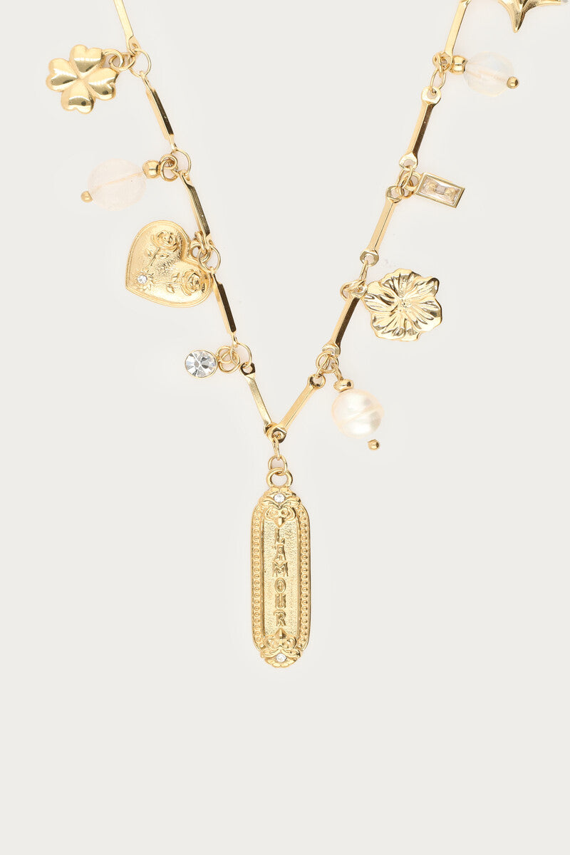 Sautoir Mystic avec charms L'amour
