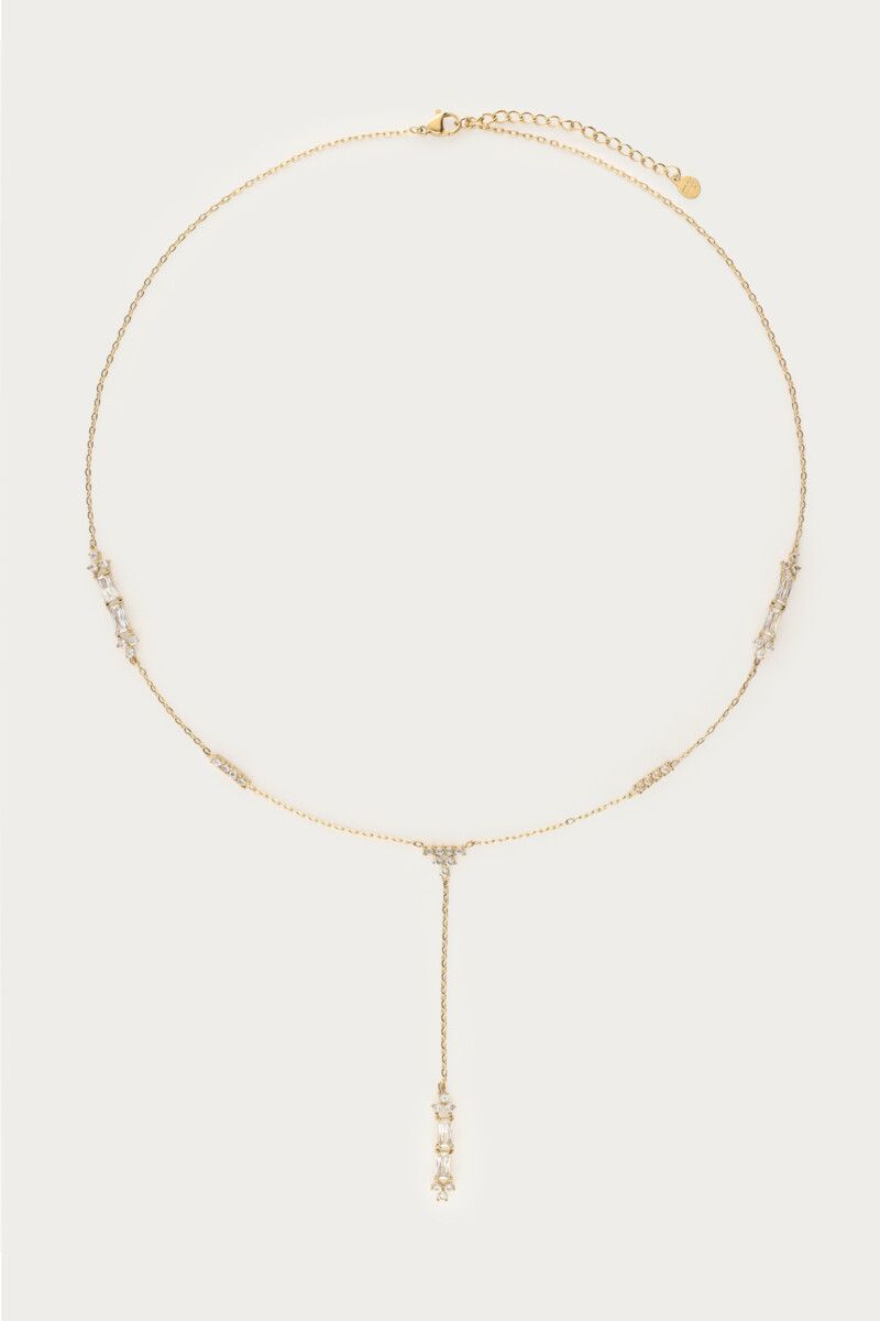 Collier plongeant avec strass