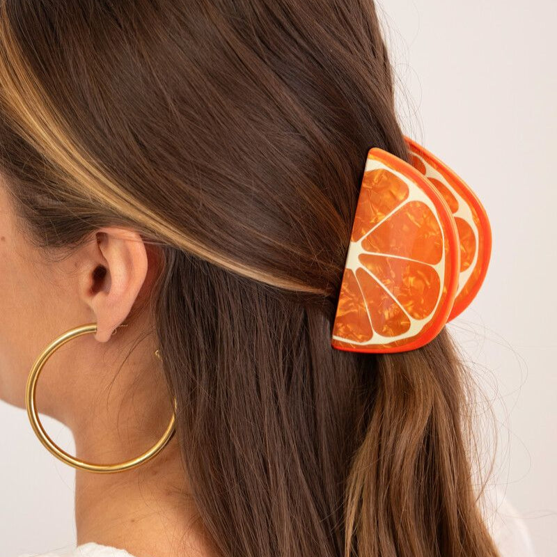 Pince à cheveux en forme d'orange