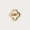 Bague avec trèfle et perles fantaisie