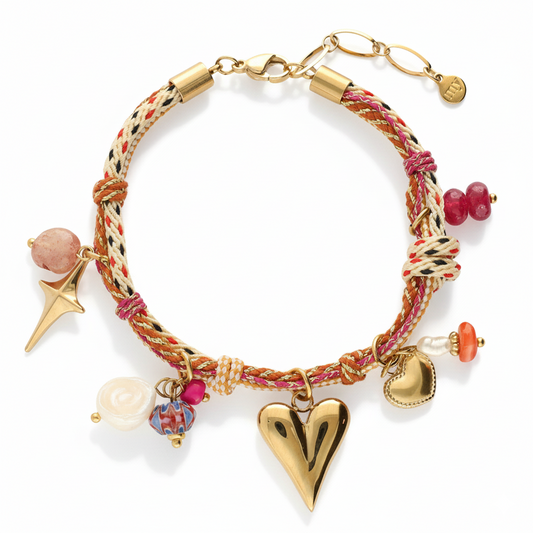 Bracelet en corde avec charms Indian Summer