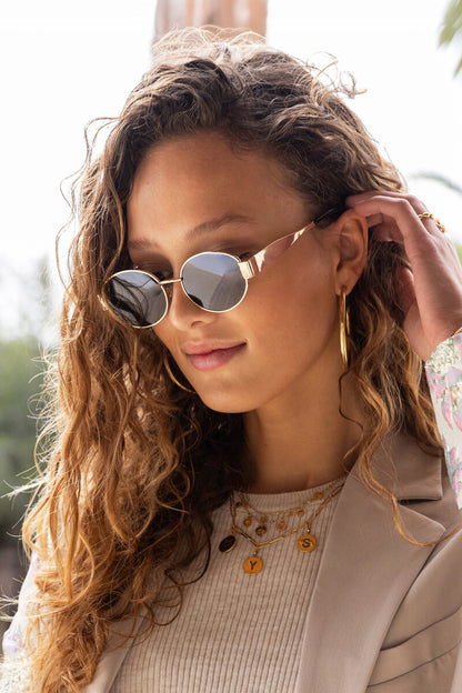 Lunettes de soleil Billie de couleur dorée