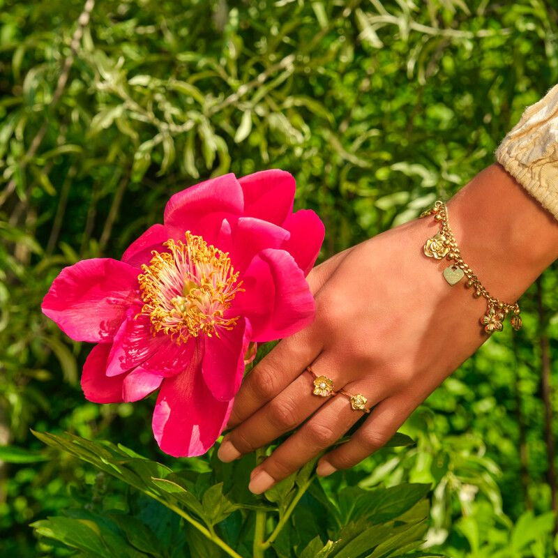 Bracelet Botanical avec fleurs "candy"