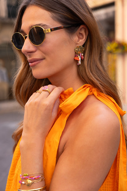 Boucles d'oreilles Ciao avec perles fantaisie et perles d’eau douce
