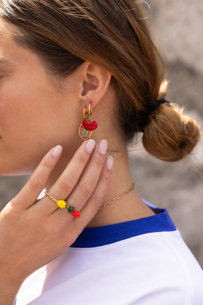Boucles d'oreilles Ciao tomate
