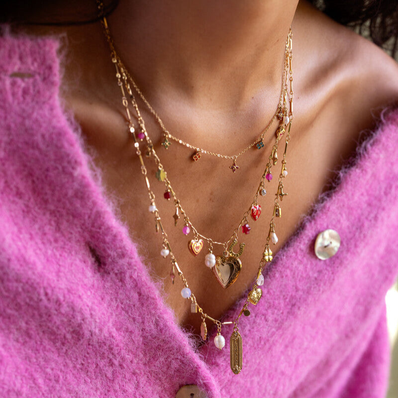 Collier à charms Mystic avec cœur
