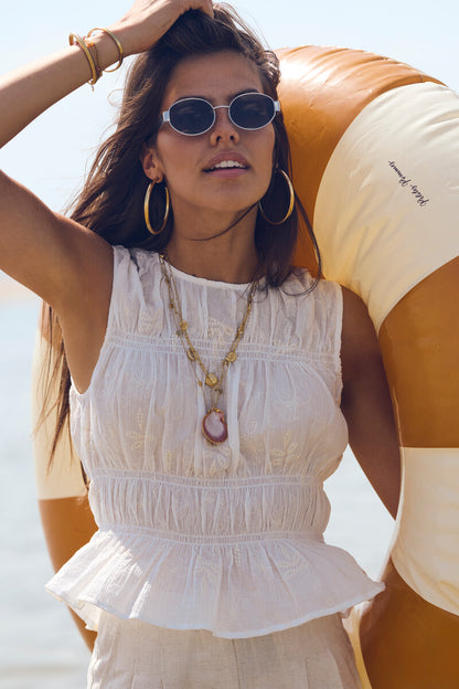 Lunettes de soleil Billie de couleur argentée