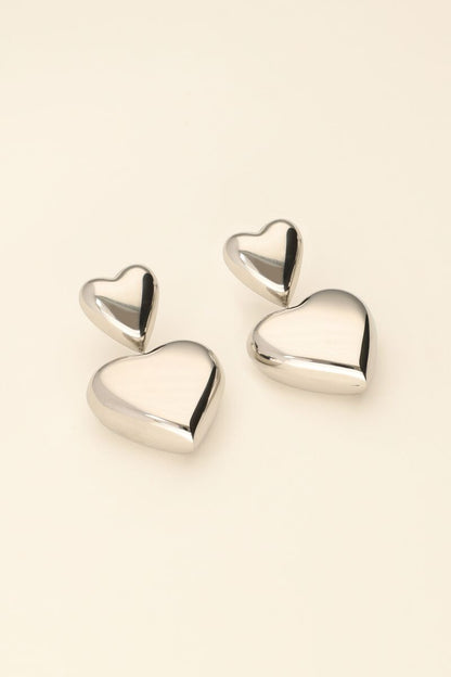 Boucles d'oreilles à coeurs