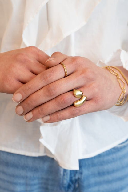 Bague maxi cœur brisé