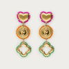 Boucles d'oreilles Sunrocks soleil avec charms et perles fantaisie
