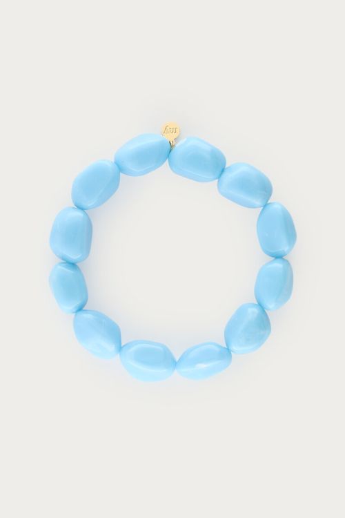 Tropical stretch bracelet with fancy beads