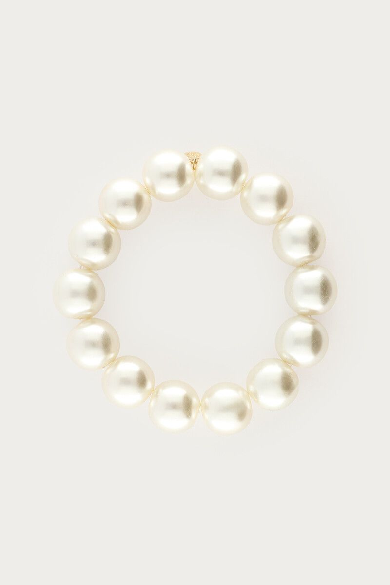 Tropical stretch glass bead bracelet