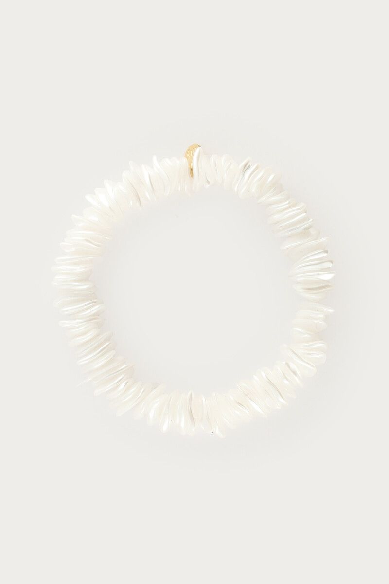 Rekbare armband Tropical schelpjes