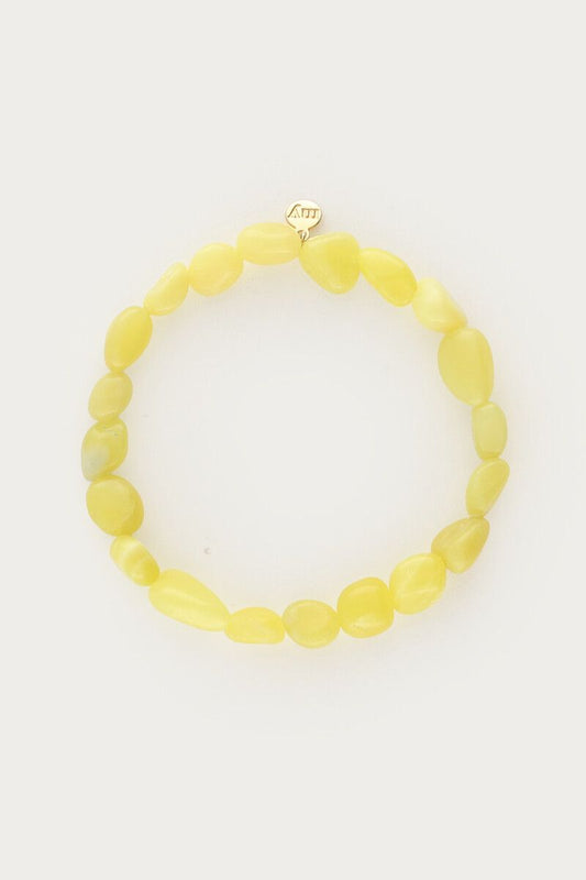 Bracelet extensible Tropical de perles fantaisie vertes