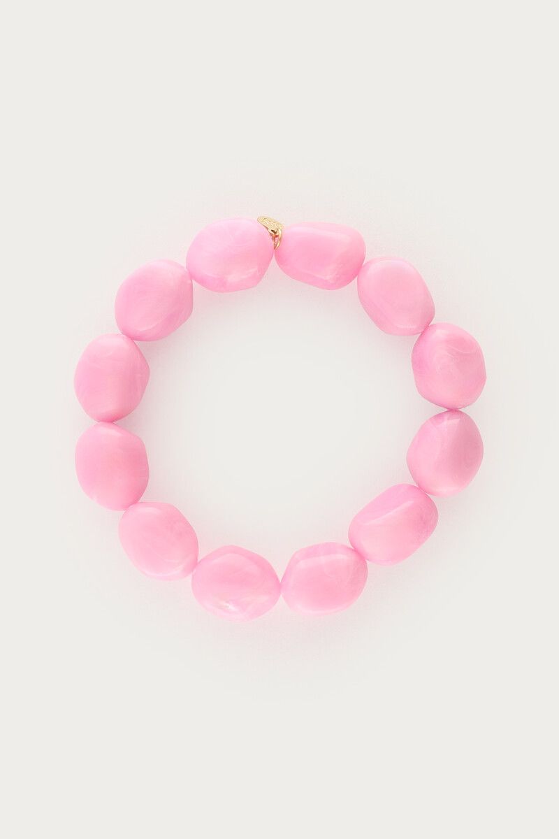 Tropical stretch bracelet with fancy beads