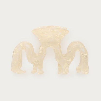 Pince à cheveux glamour blanche avec torsade