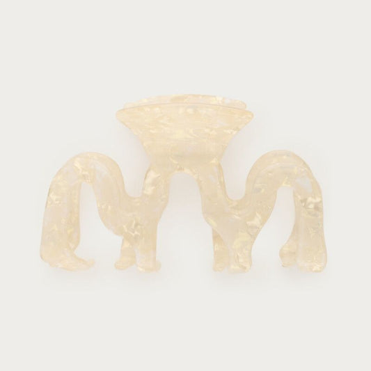 Pince à cheveux glamour blanche avec torsade