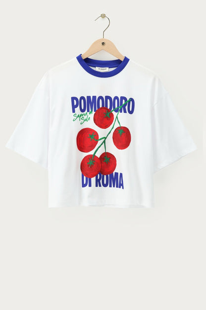 T-shirt blanc "Pomodoro di roma"