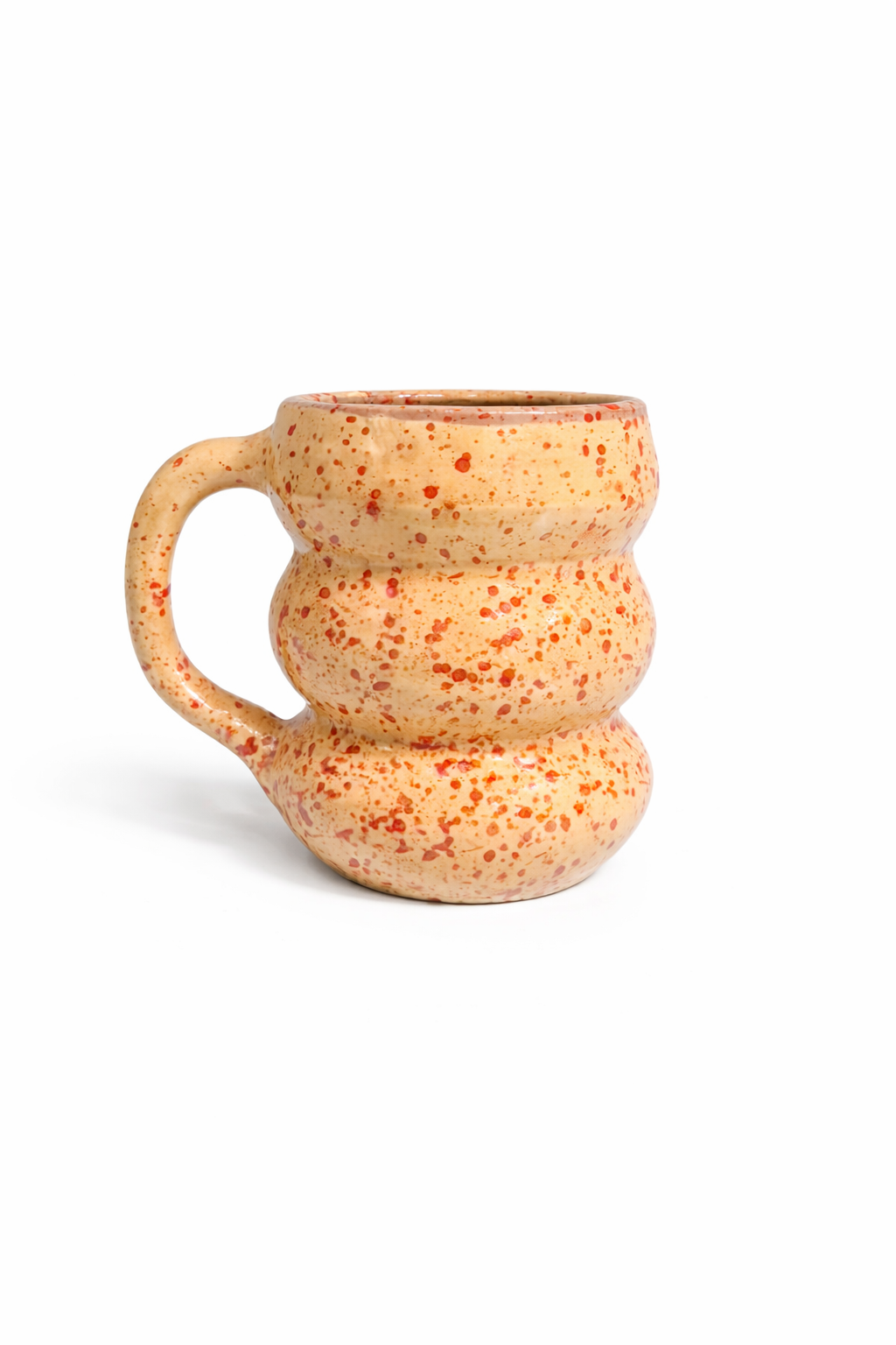 Medium mug - MICHELINA cream with red spots