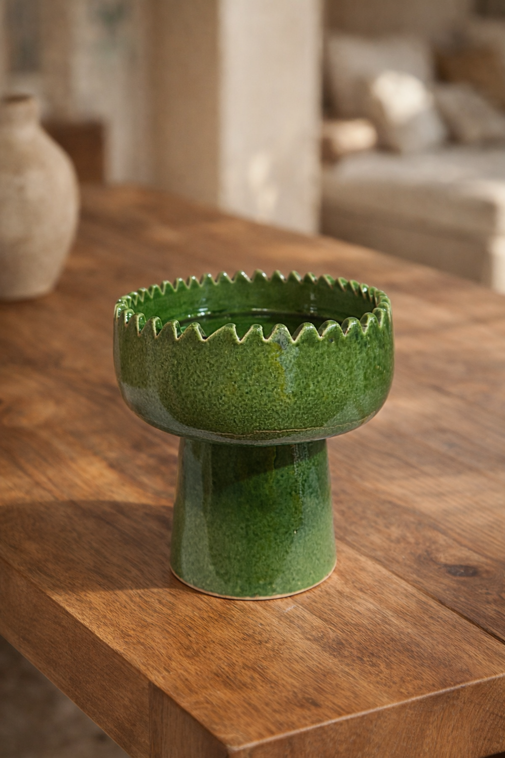 Green pedestal