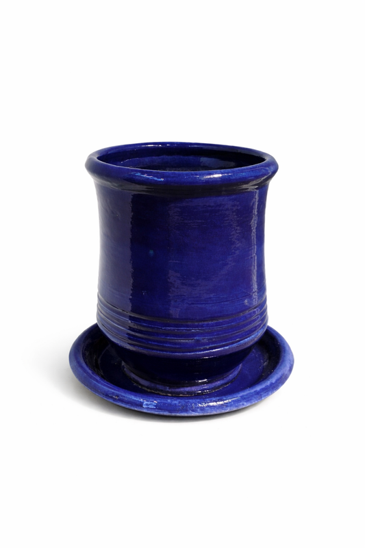 Pot extérieur bleu majorelle 45 cm