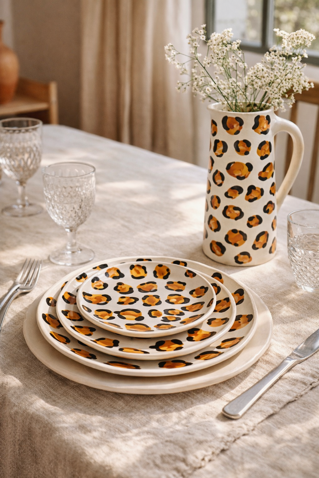 LEO Trio of plates - orange