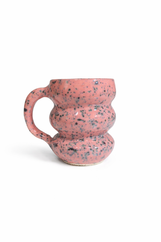 Mug medium - MICHELINA rose taches vertes