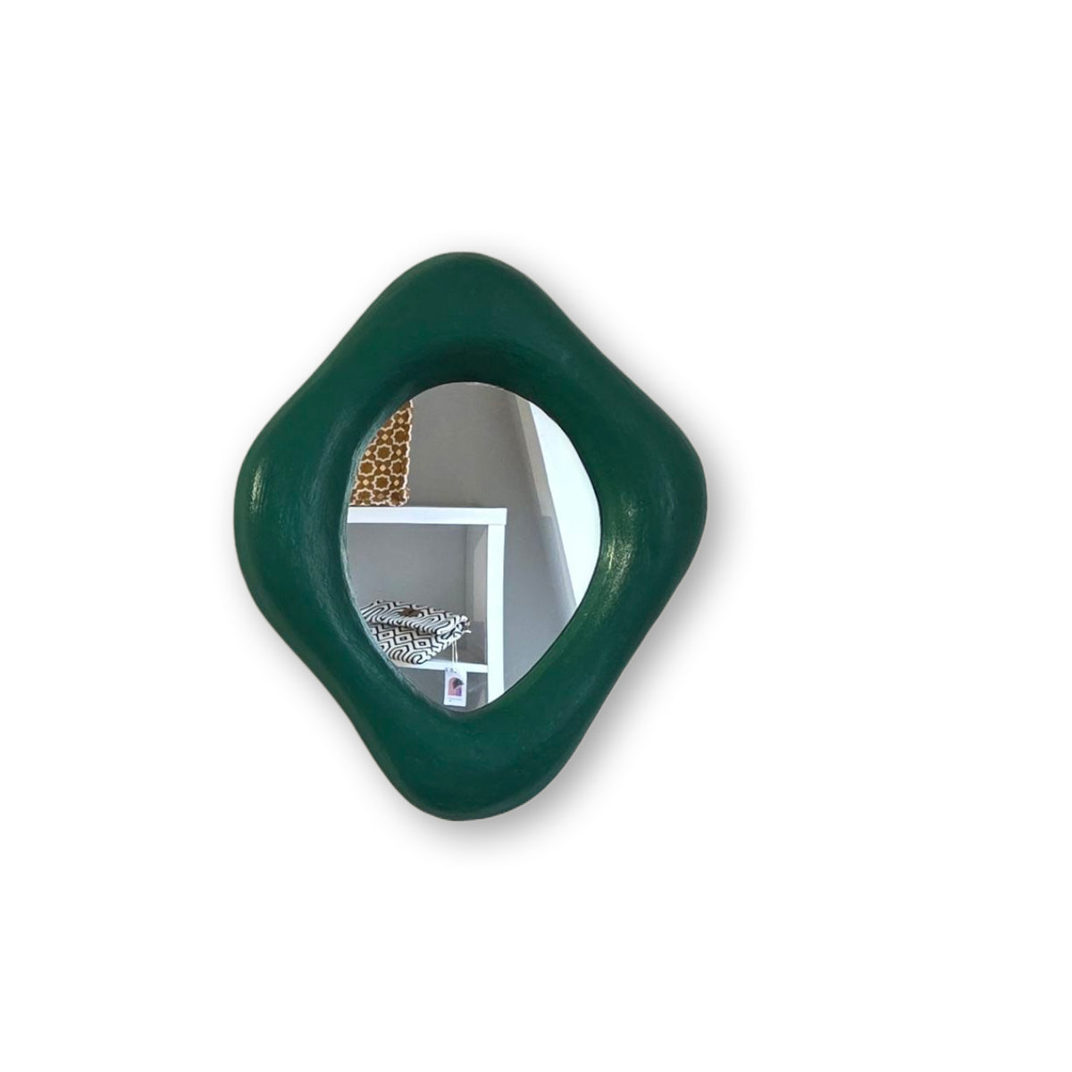 Spiegel - Groen pleisterwerk XS