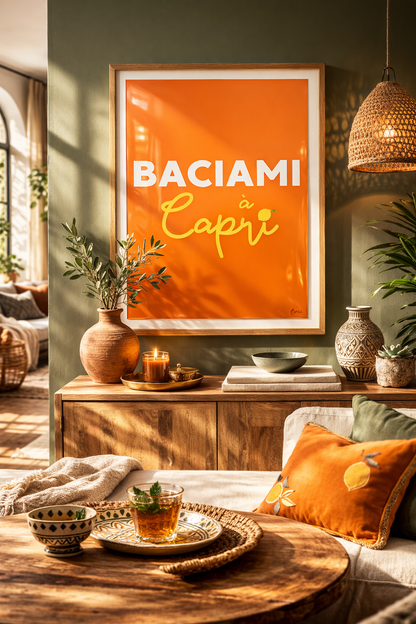 Affiche « Baciami à Capri » - BACI ARTE