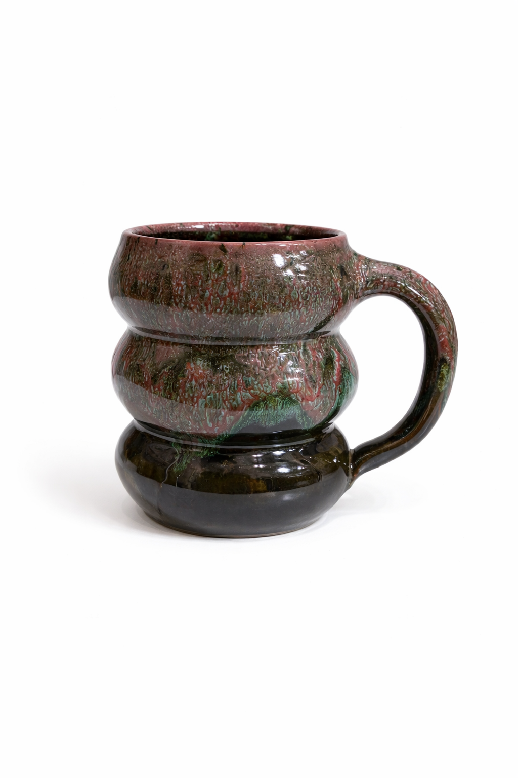 Mug large - MICHELINA bicolore rose-vert