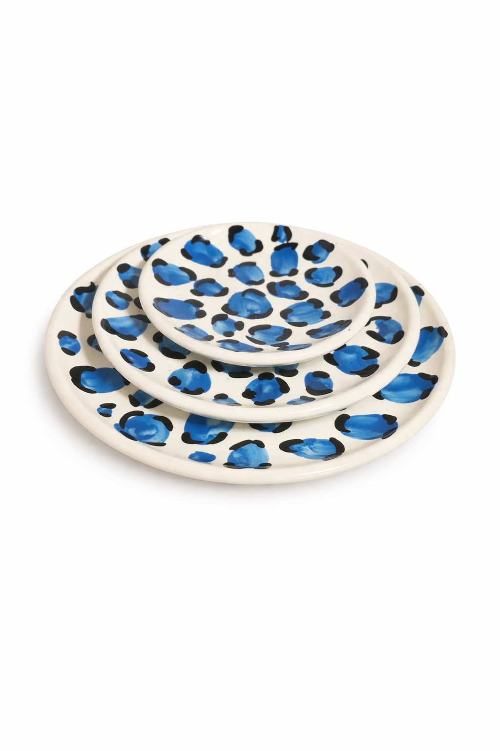 Trio d'assiettes LEO - bleu