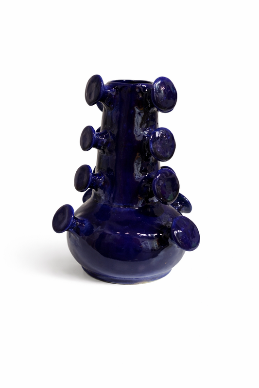 Vase bleu majorelle brillant