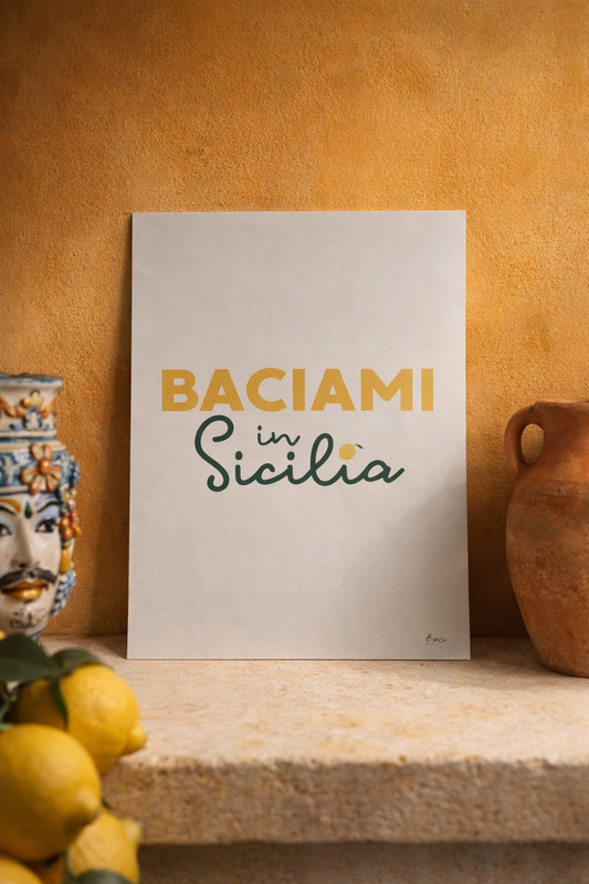 Affiche "Baciami in Sicilia" - BACI ARTE