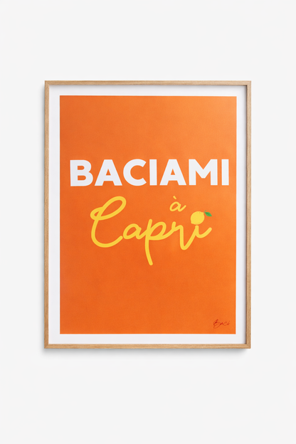 Affiche « Baciami à Capri » - BACI ARTE
