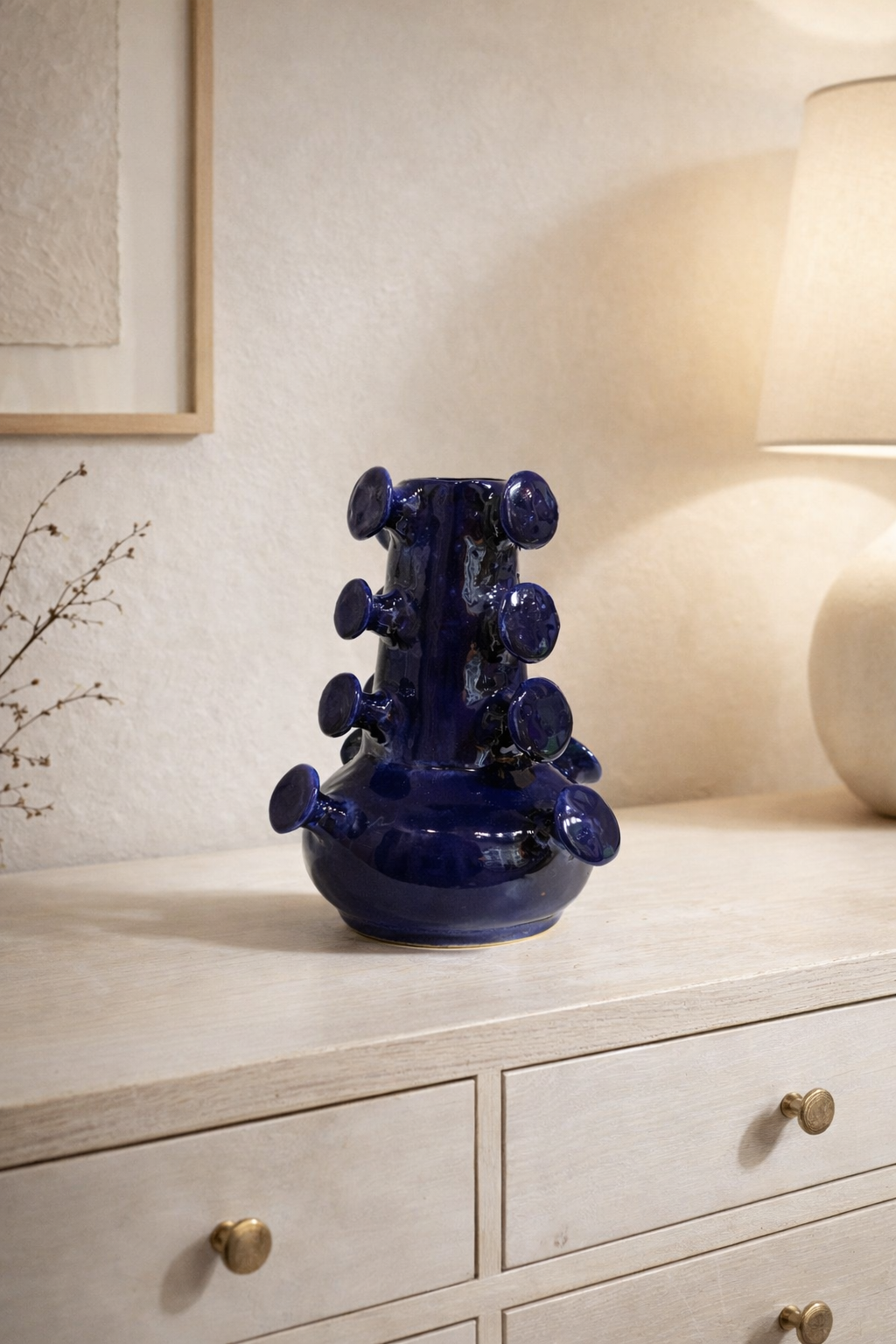 Vase bleu majorelle brillant