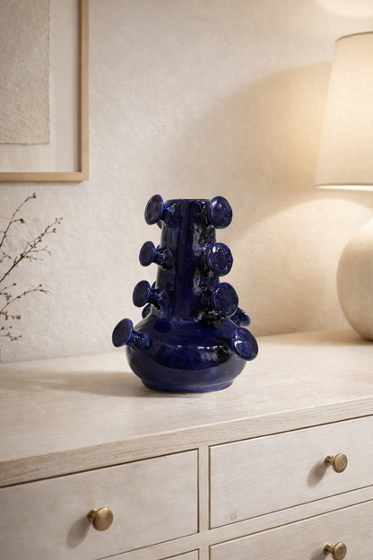 Vase bleu majorelle brillant