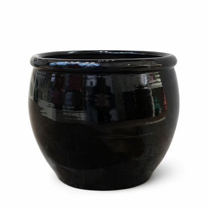 Pot extérieur noir 40 cm