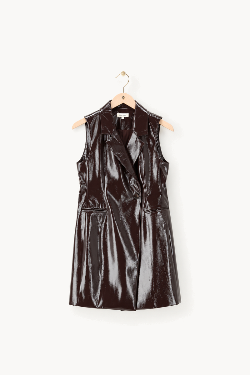 Robe blazer vernie marron