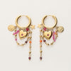 Boucles d'oreilles Starry avec cœur et perles