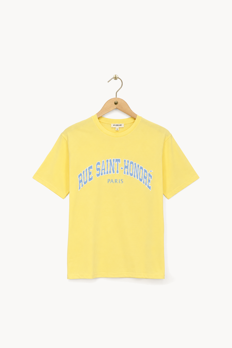 T-shirt jaune "Rue saint honoré"