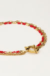 Triple bracelet avec perles rouges