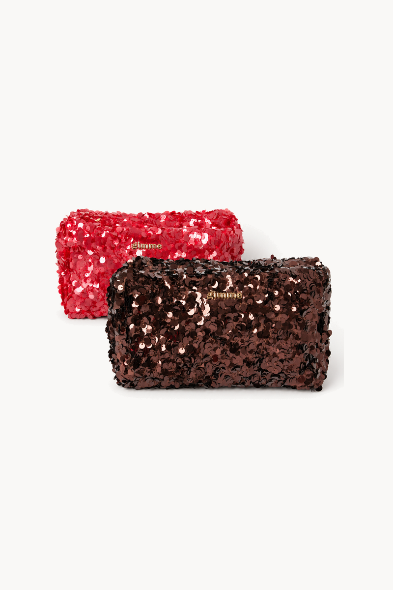 Sequin make-up bag
